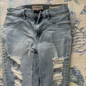 PacSun Sky Blue Ripped Skinny Jeans